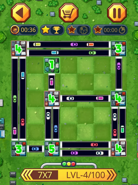 Traffic puzzle game Linky - Gameplay image of android game