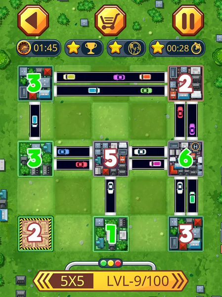 Traffic puzzle game Linky - Gameplay image of android game