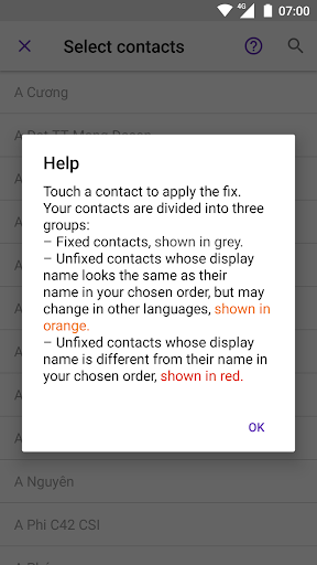 Contact Name Fix - Image screenshot of android app