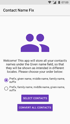 Contact Name Fix - Image screenshot of android app