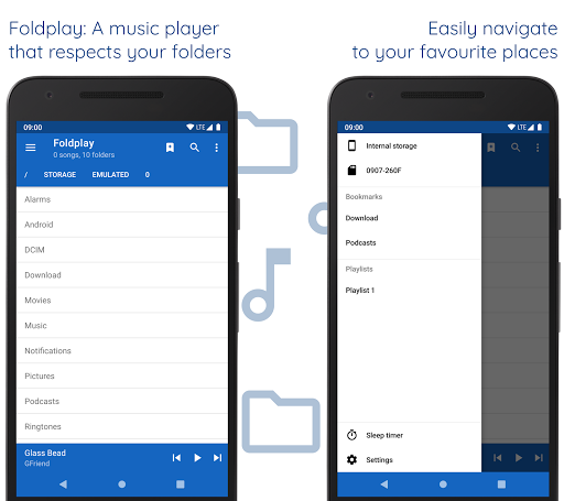 Foldplay: Folder Music Player - عکس برنامه موبایلی اندروید