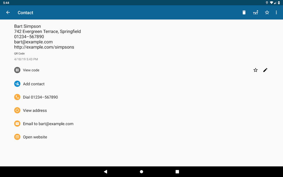 QRbot: QR & barcode reader - Image screenshot of android app
