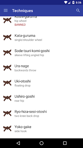 Judo Reference - Image screenshot of android app