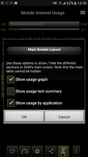 3G Watchdog - Data Usage - Image screenshot of android app