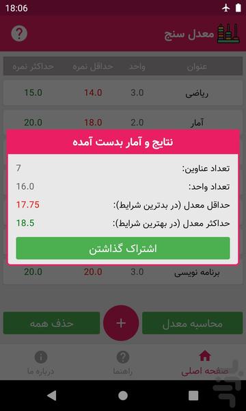 معدل سنج - Image screenshot of android app