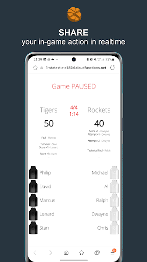 Statastic Basketball Tracker - Image screenshot of android app