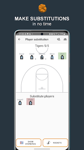 Statastic Basketball Tracker - Image screenshot of android app