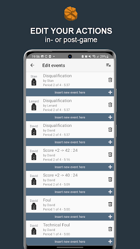 Statastic Basketball Tracker - Image screenshot of android app