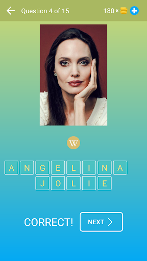 Hollywood Actors: Quiz, Game - Gameplay image of android game