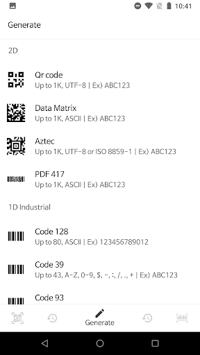QR BarCode - Image screenshot of android app