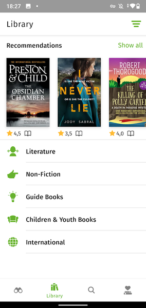 Skoobe: eBooks and audio books - عکس برنامه موبایلی اندروید