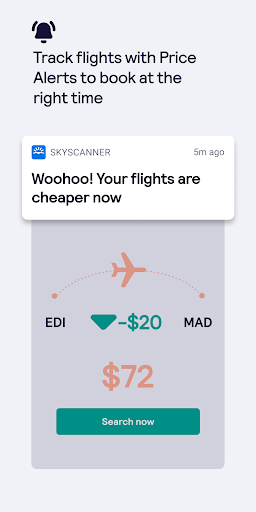 Skyscanner Flights Hotels Cars - Image screenshot of android app
