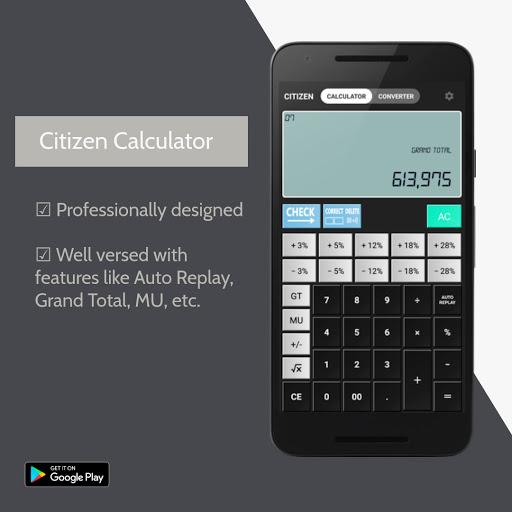 Citizen Calculator Plus - Image screenshot of android app