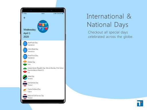 Today: International Days - عکس برنامه موبایلی اندروید