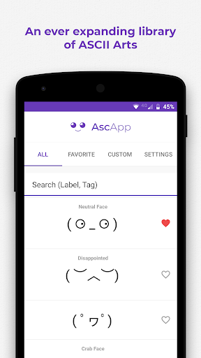 AscApp - The ASCII Art Keyboard - Image screenshot of android app