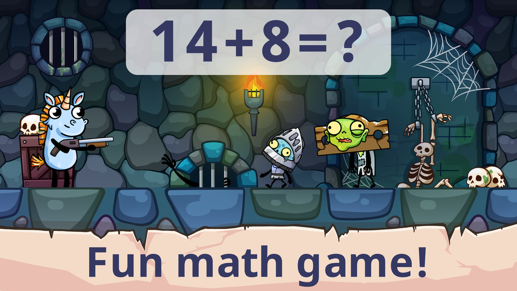Math games: Zombie Invasion - Gameplay image of android game