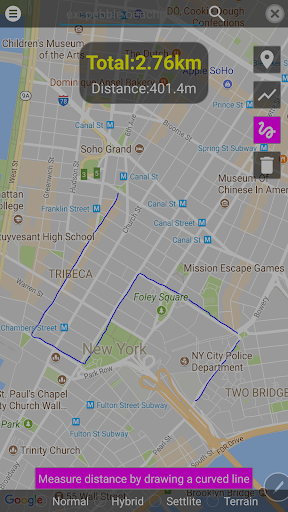 Measure Distance on the Map - عکس برنامه موبایلی اندروید