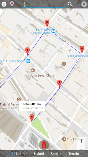 Measure Distance on the Map - Image screenshot of android app