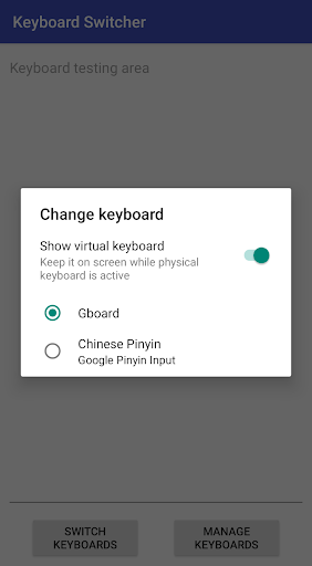 Keyboard Switcher - عکس برنامه موبایلی اندروید