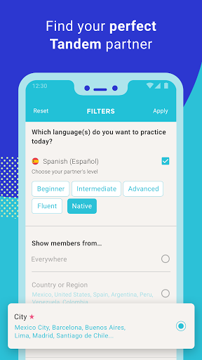 Tandem - گفتگو و آموزش زبان - عکس برنامه موبایلی اندروید