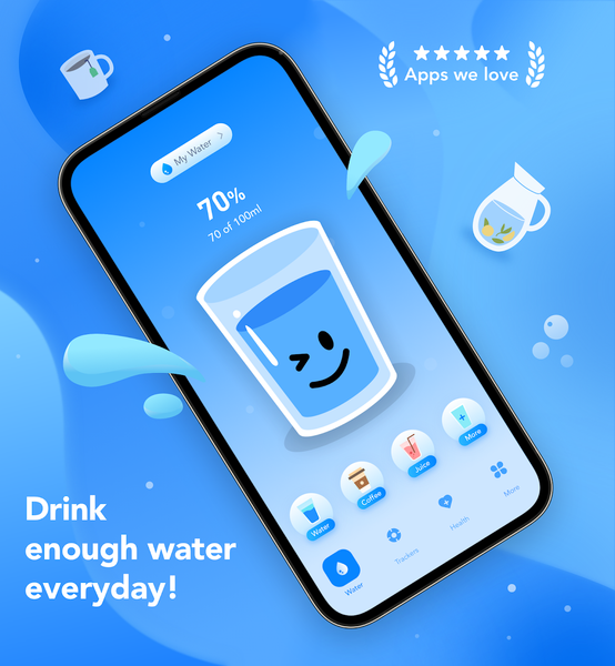 Water Tracker, Calorie Counter - Image screenshot of android app