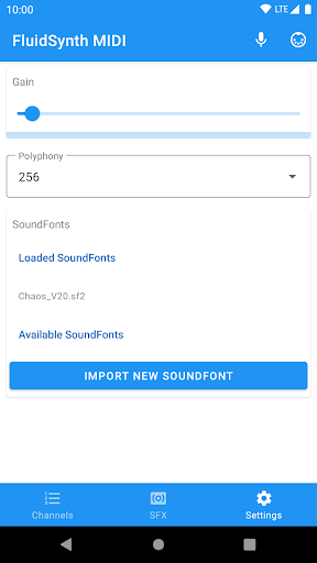 FluidSynth MIDI Synthesizer - عکس برنامه موبایلی اندروید