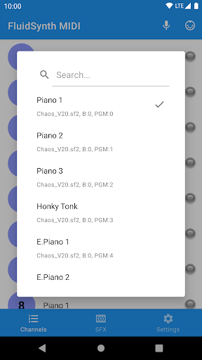 FluidSynth MIDI Synthesizer - Image screenshot of android app