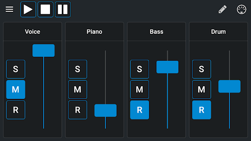 MIDI Mixer - Image screenshot of android app