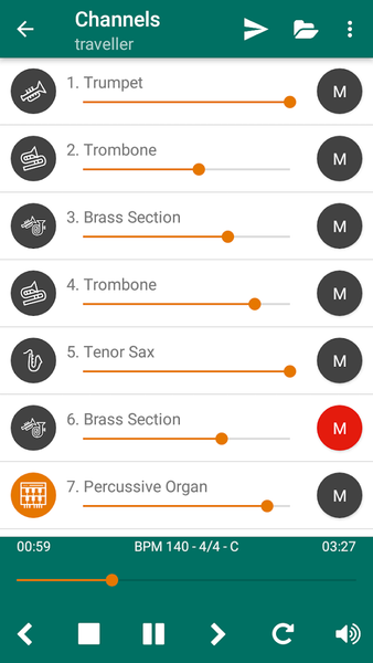 MIDI File Player - Image screenshot of android app