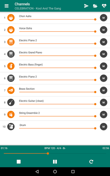 MIDI File Player - عکس برنامه موبایلی اندروید