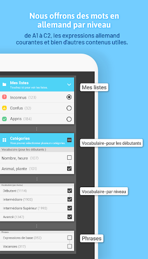 WordBit Allemand +Alarme étude - عکس برنامه موبایلی اندروید