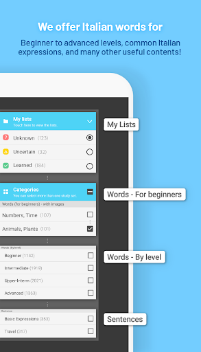 WordBit Italian (for English) - عکس برنامه موبایلی اندروید