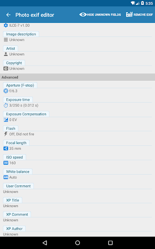 Photo Exif Editor - Metadata - عکس برنامه موبایلی اندروید