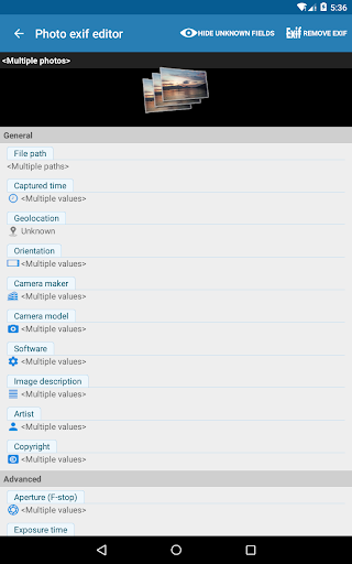 Photo Exif Editor - Metadata - عکس برنامه موبایلی اندروید