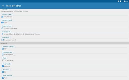 Photo Exif Editor - Metadata - عکس برنامه موبایلی اندروید