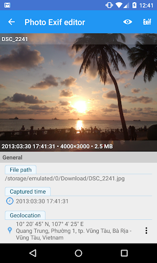 Photo Exif Editor - Metadata - عکس برنامه موبایلی اندروید