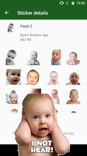 ANIMATED WAstickerApps Babies Funny Faces - استیکر واتساپ کودکان بامزه - عکس برنامه موبایلی اندروید