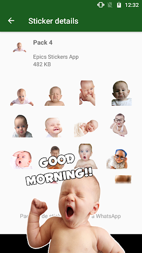 ANIMATED WAstickerApps Babies Funny Faces - استیکر واتساپ کودکان بامزه - عکس برنامه موبایلی اندروید