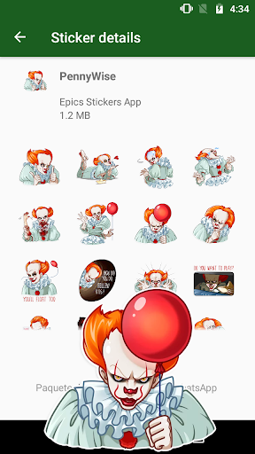 WAstickerApps Horror and Fear Stickers - عکس برنامه موبایلی اندروید