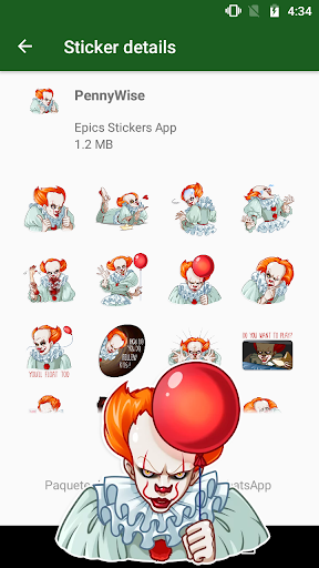 WAstickerApps Horror and Fear Stickers - Image screenshot of android app