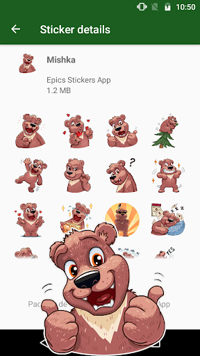 WAstickerApps Teddy Bears and Bears Stickers - Image screenshot of android app