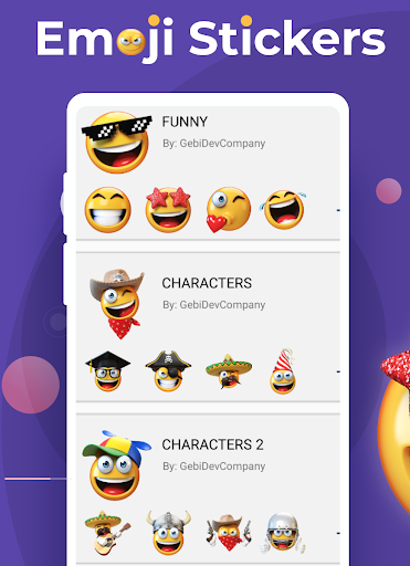 Emoji Stickers for Whatsapp - عکس برنامه موبایلی اندروید