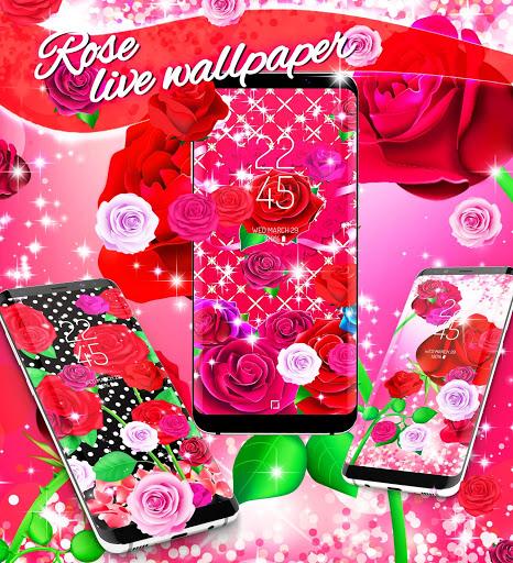 Pink red roses live wallpaper - عکس برنامه موبایلی اندروید