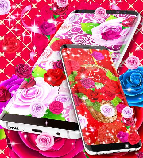Pink red roses live wallpaper - عکس برنامه موبایلی اندروید