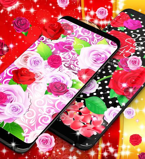 Pink red roses live wallpaper - عکس برنامه موبایلی اندروید