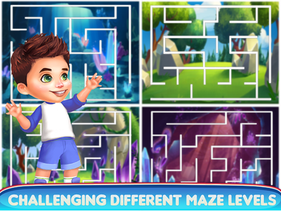 A puzzle game for children, go through the maze. children are