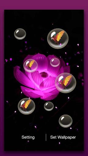 Neon Flowers Live Wallpaper - Image screenshot of android app