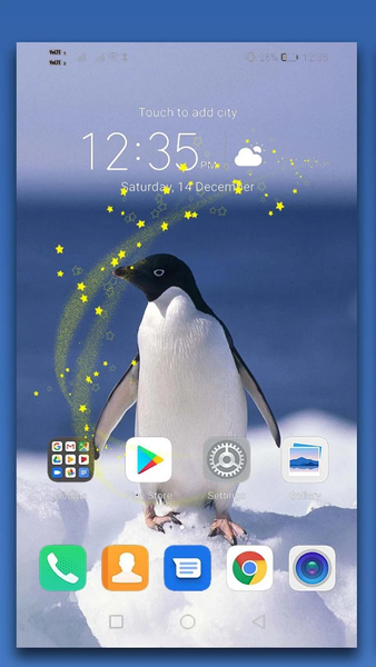 Penguin Live Wallpaper - Image screenshot of android app