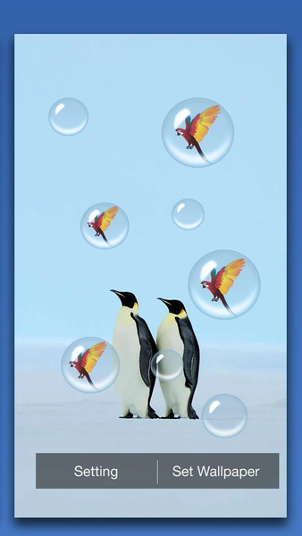 Penguin Live Wallpaper - Image screenshot of android app