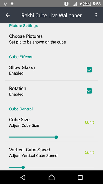 Rakhi Cube Live Wallpaper - عکس برنامه موبایلی اندروید